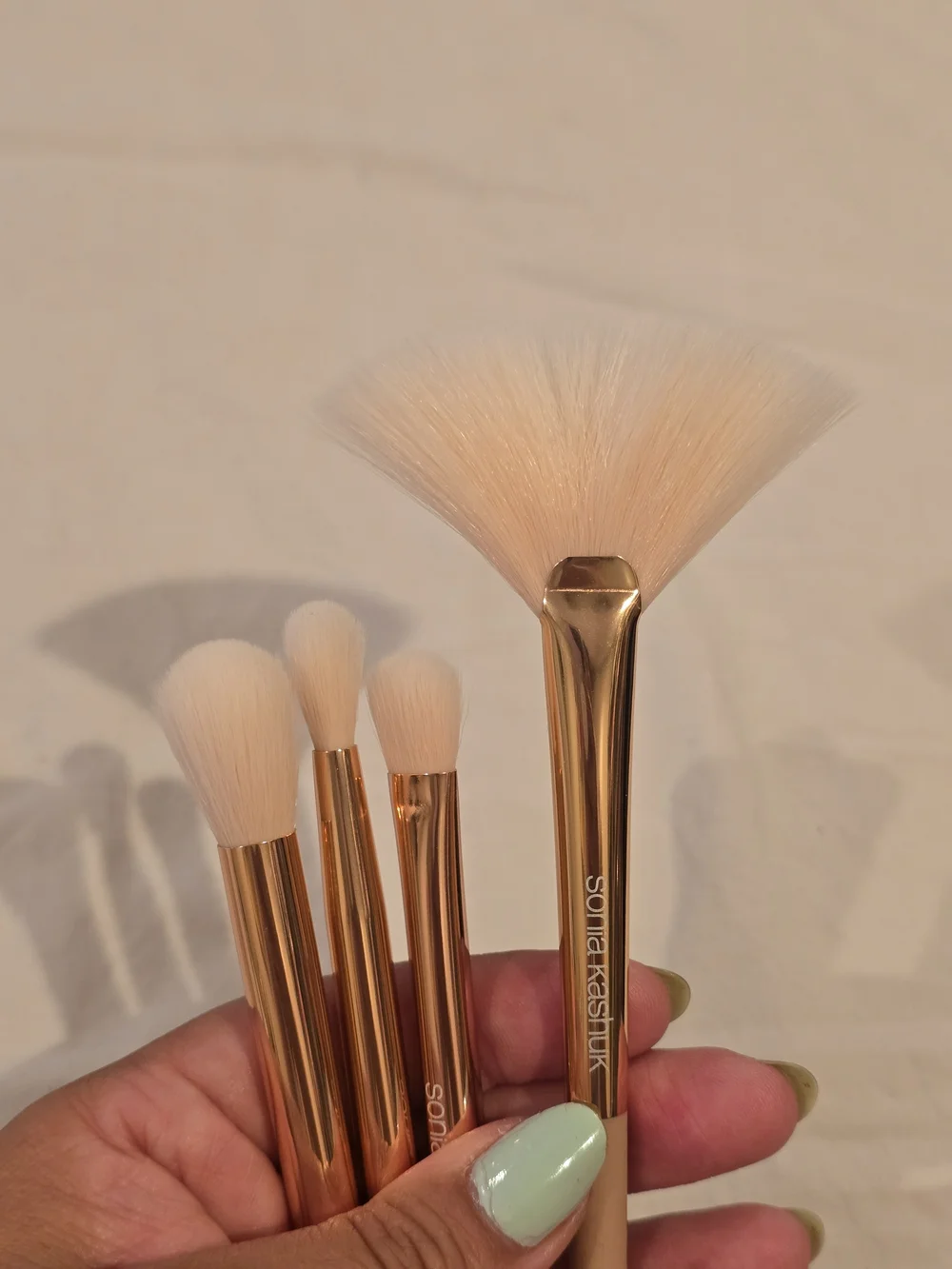 Sonia Kashuk 7-Piece Face Brush Set in Blush Pink and Rose Gold